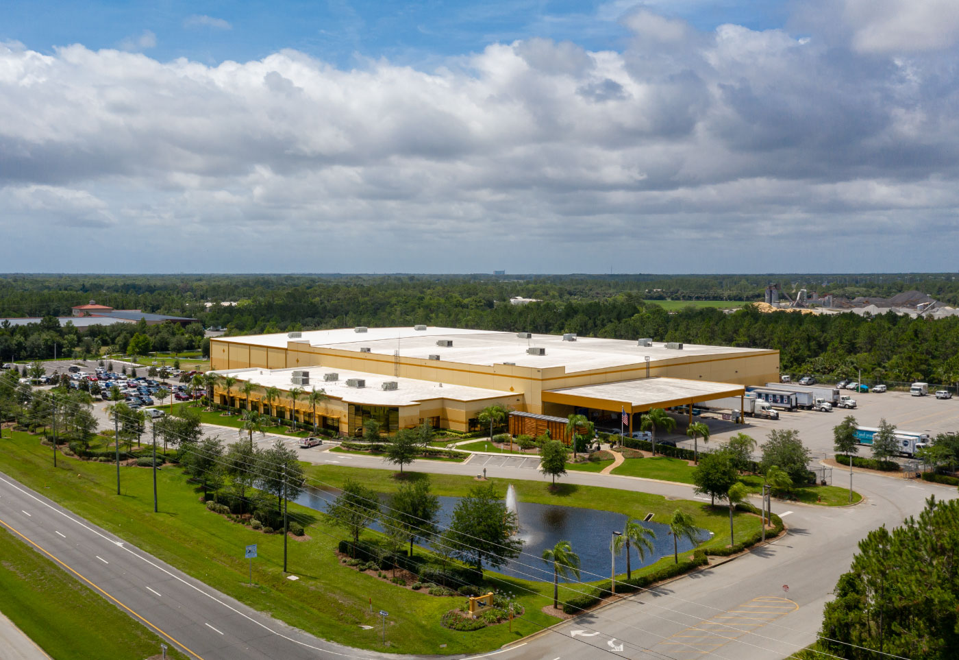 Aerial View of SR Perrott Distribution Facility Built by ARCO Beverage Group in Florida