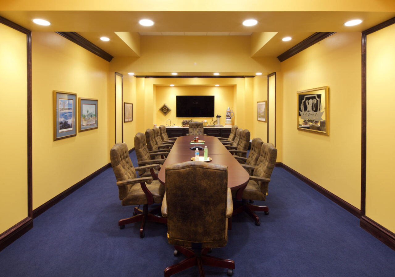 Conference Room at SR Perrott Distribution Facility Built by ARCO Beverage Group in Florida