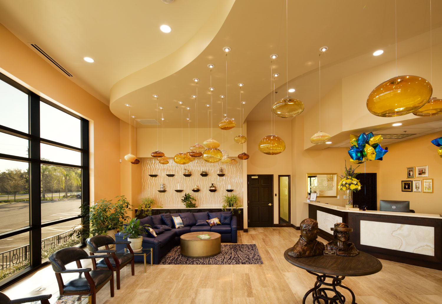 Lobby at SR Perrott Distribution Facility Built by ARCO Beverage Group in Florida