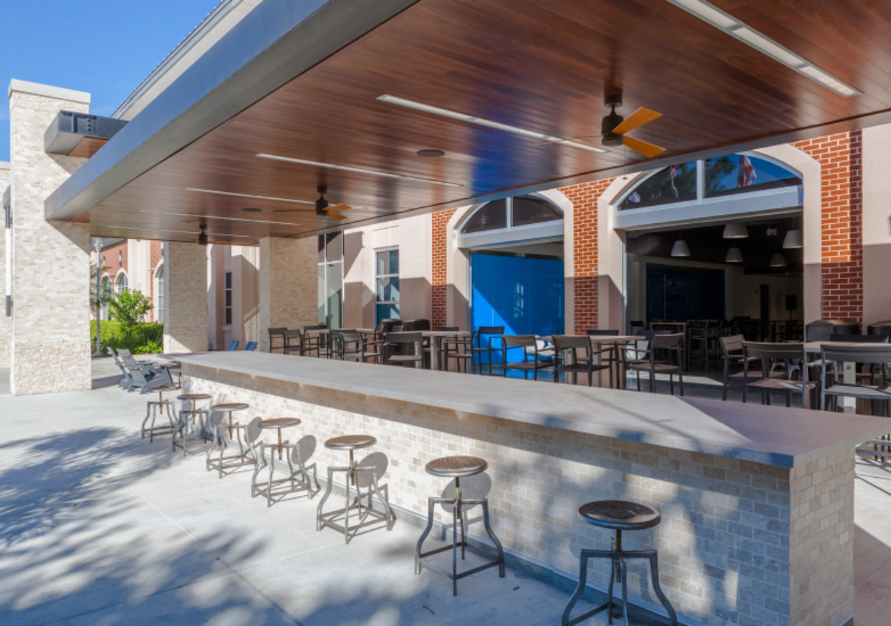 Outdoor Bar with Canopy at Gold Coast Beverage Distribution Facility in Doral, FL