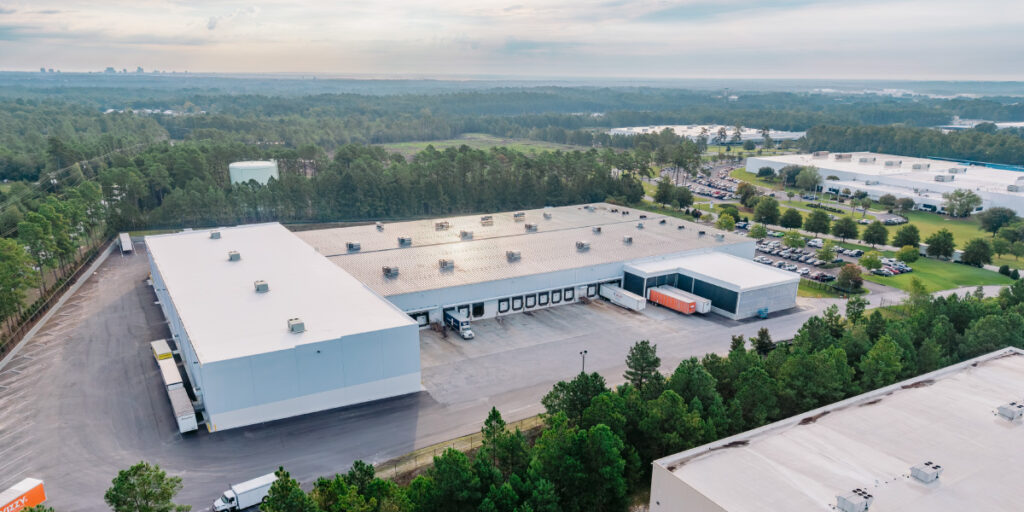 arco-national-construction-design-build-beverage-south-west-columbia-sc-gallery5 Aerial view of Beverage South's Loading docks on their new expansion/renovation project in West Columbia, SC