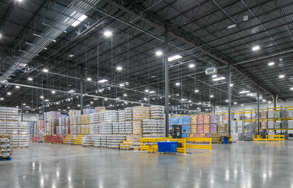 warehouse space in the carlson distributing beverage distribution facility in salt lake city