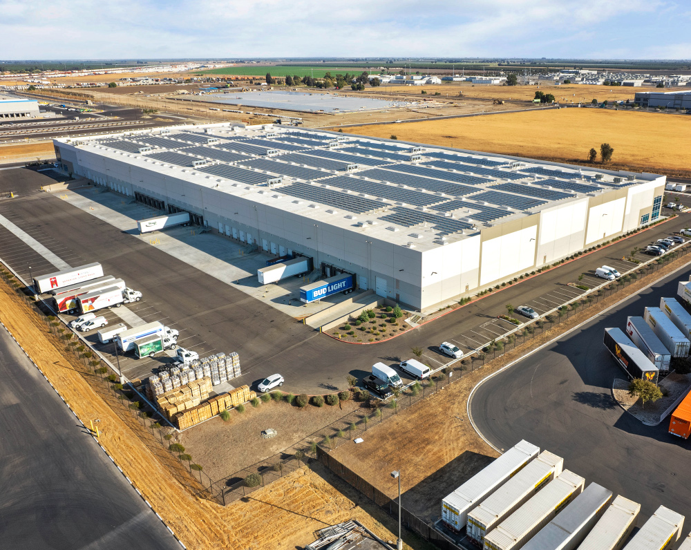 aerial view of the donaghy sales distribution facility in stockton california