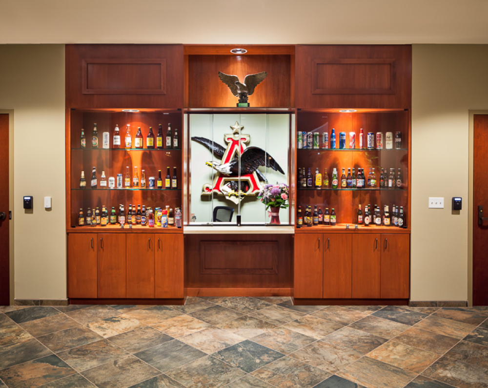 inside the hoffman beverage distribution facility office