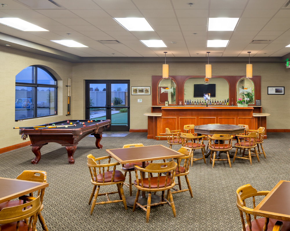 hospitality room inside the horizon beverage oakland distribution facility