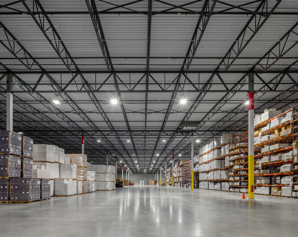 inside the warehouse of in the copper peak logistics wine distribution facility in american canyon california