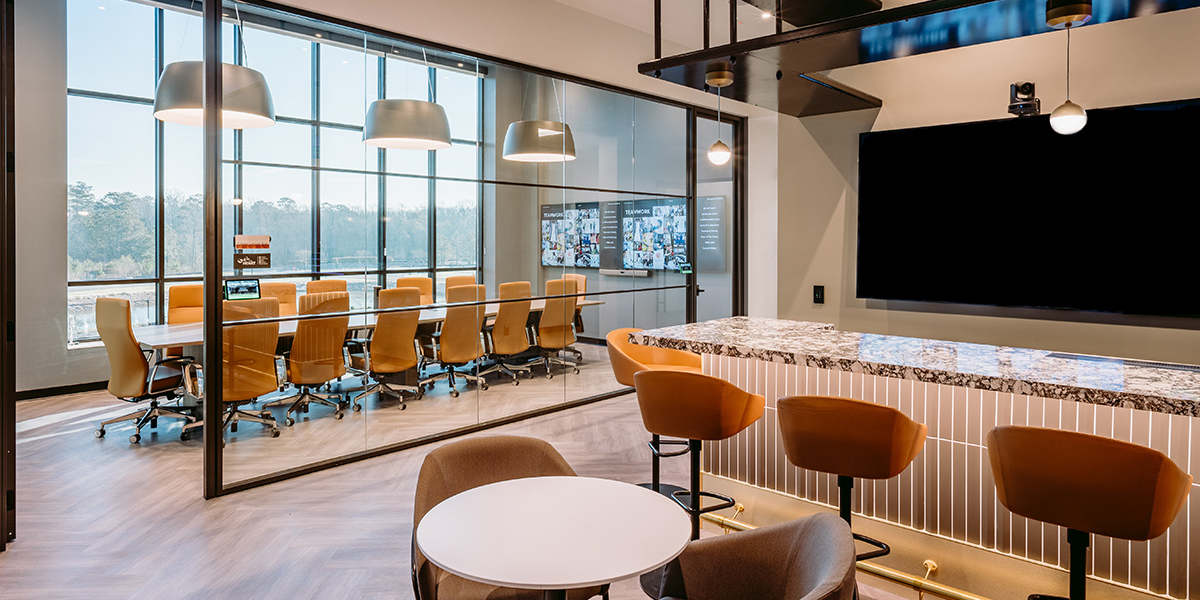conference room within a wine and spirits distribution facility in west columbia south carolina