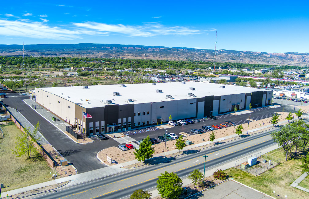 aerial view of the high country beverage distribution facility in grand junction colorado